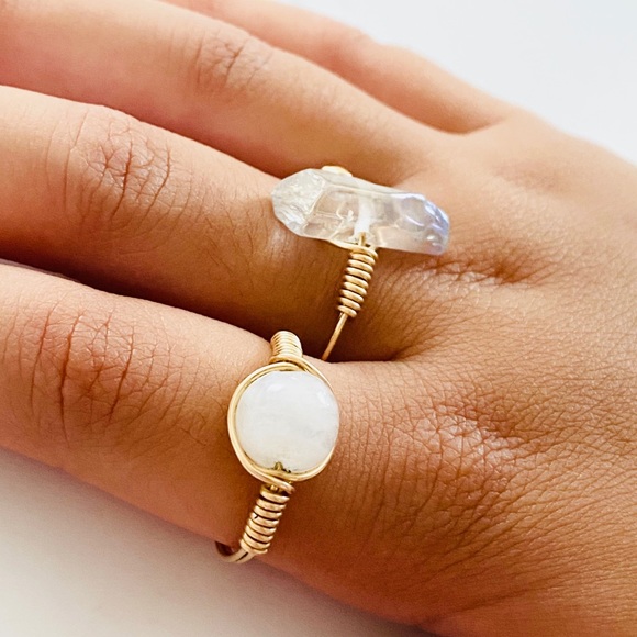 Gold Filled Crystal Rings - Picture 2 of 2